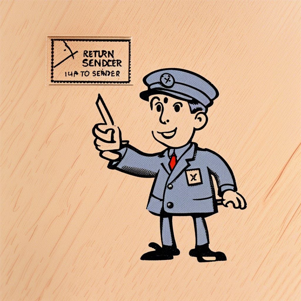 Return to Sender Rubber Stamp