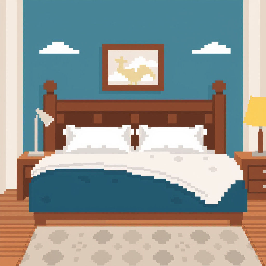 Pixelated Bed: 8-bit Style Furniture