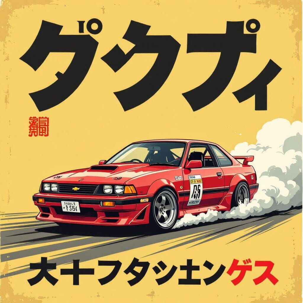 Chevrolet Monza GLS Drifting in 90s Japanese Style