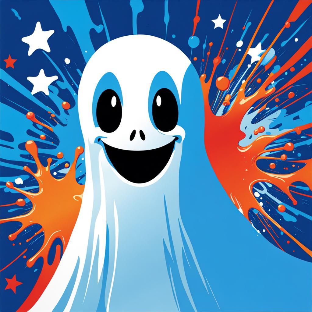 Casper the Friendly Ghost in Pop Art Style