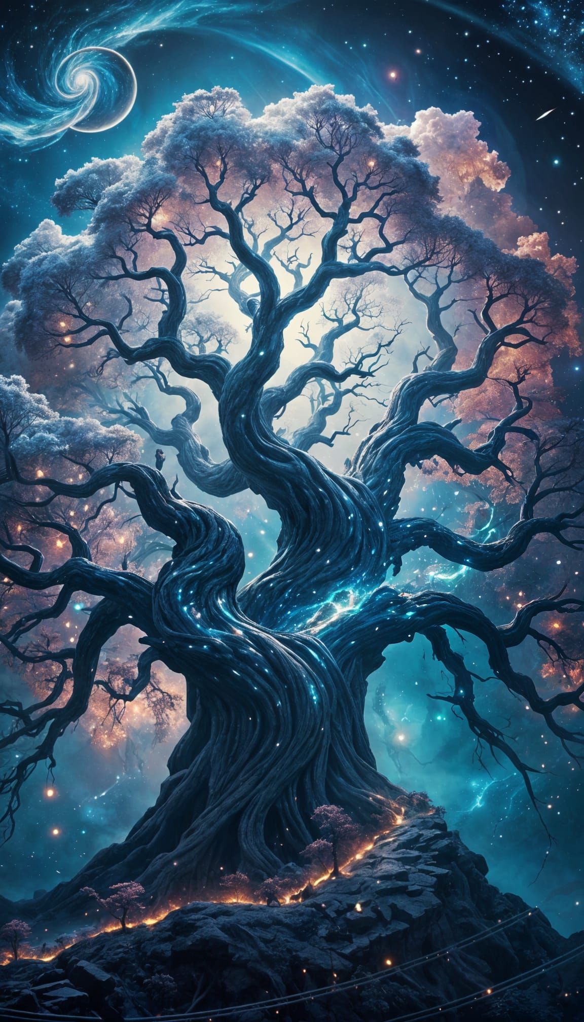 Galactic Tree of Life: Cosmic Nebula Branches