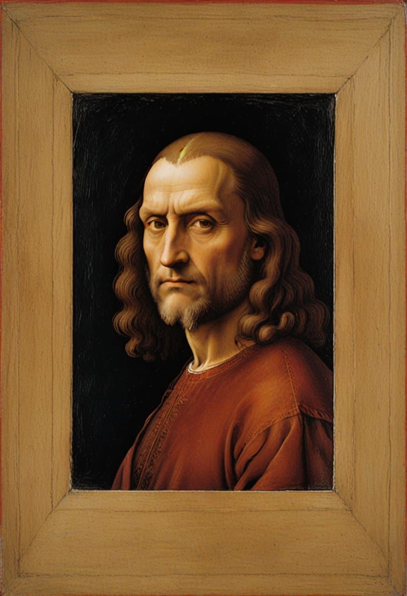 Clean Shaven Portrait in da Vinci Style