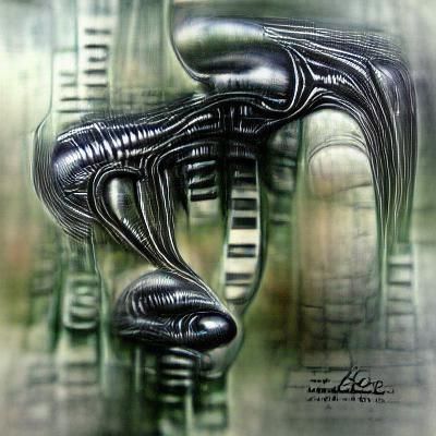 Biomechanical Matrix DNA in Giger Style