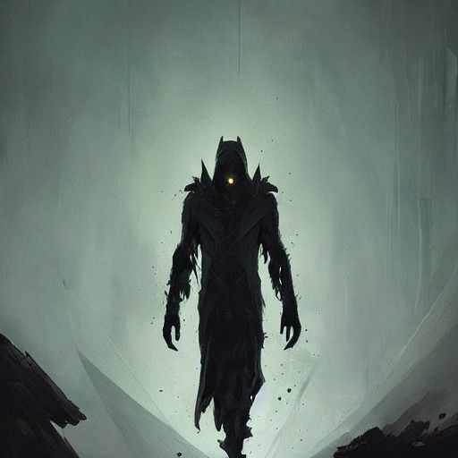 Sinister Last Human in Desolate Landscape