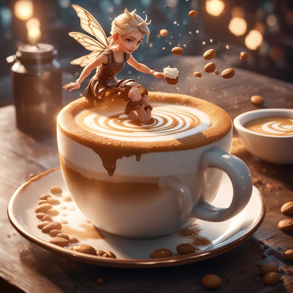 Latte Fairy Emerges: 3D Game Cinematic Art