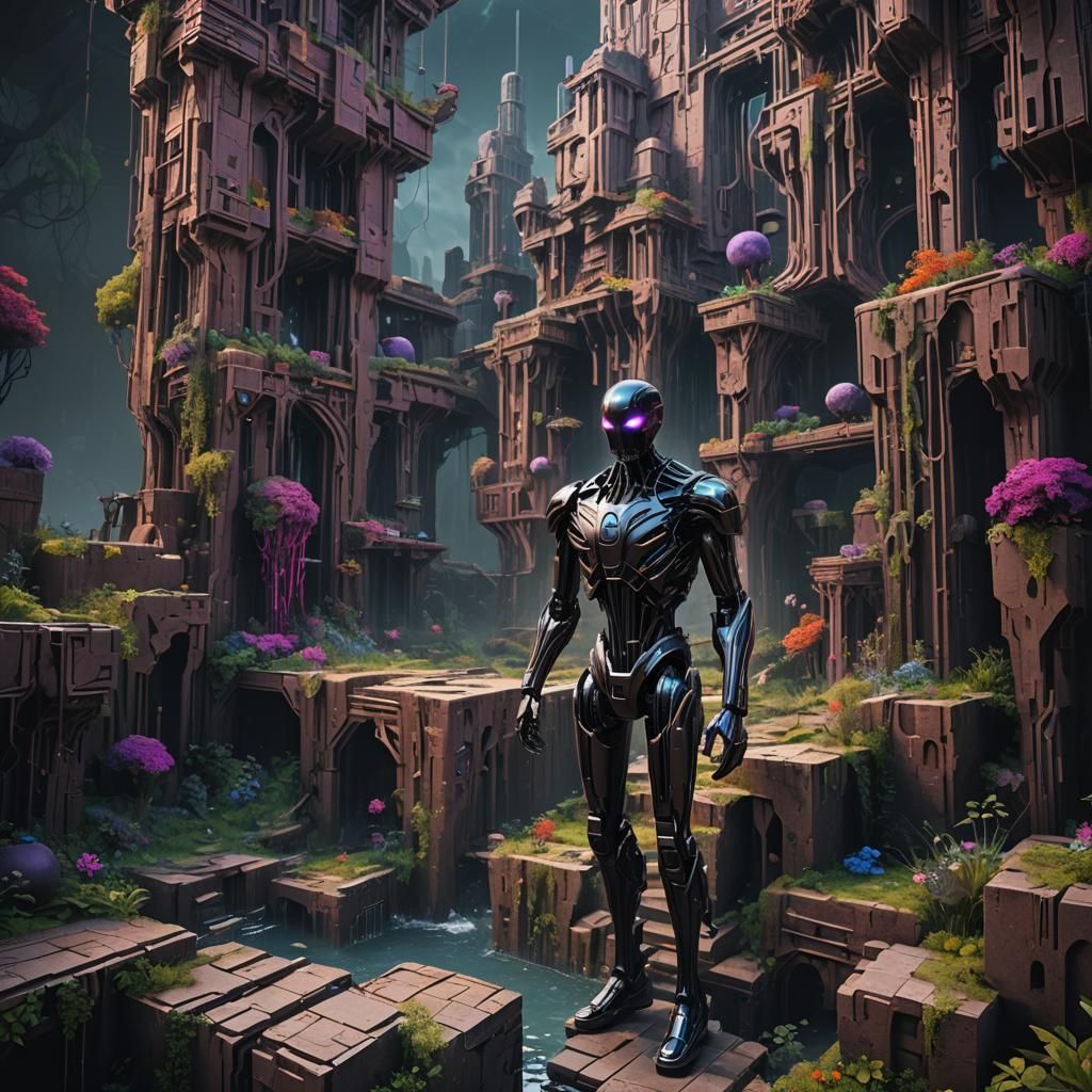 Detailed Enderman Matte Painting in Unreal Engine