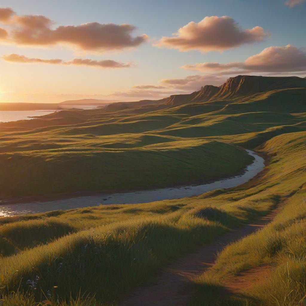 Sunrise Over Cavendish, PEI: Epic 3D Game Cinematic