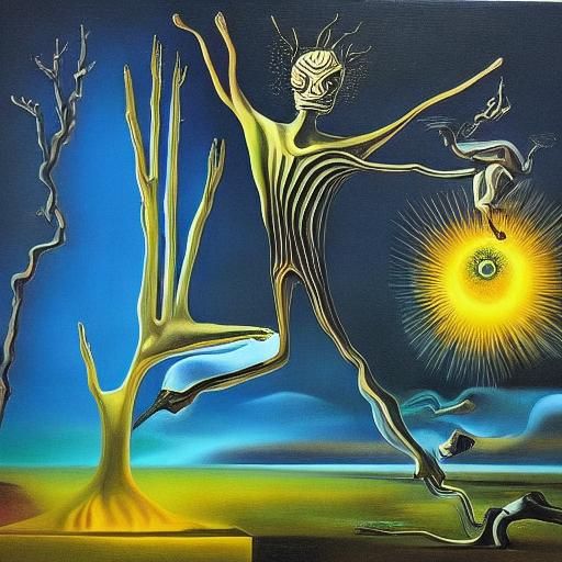 Surreal Consumption: A Dali-esque Oil Painting