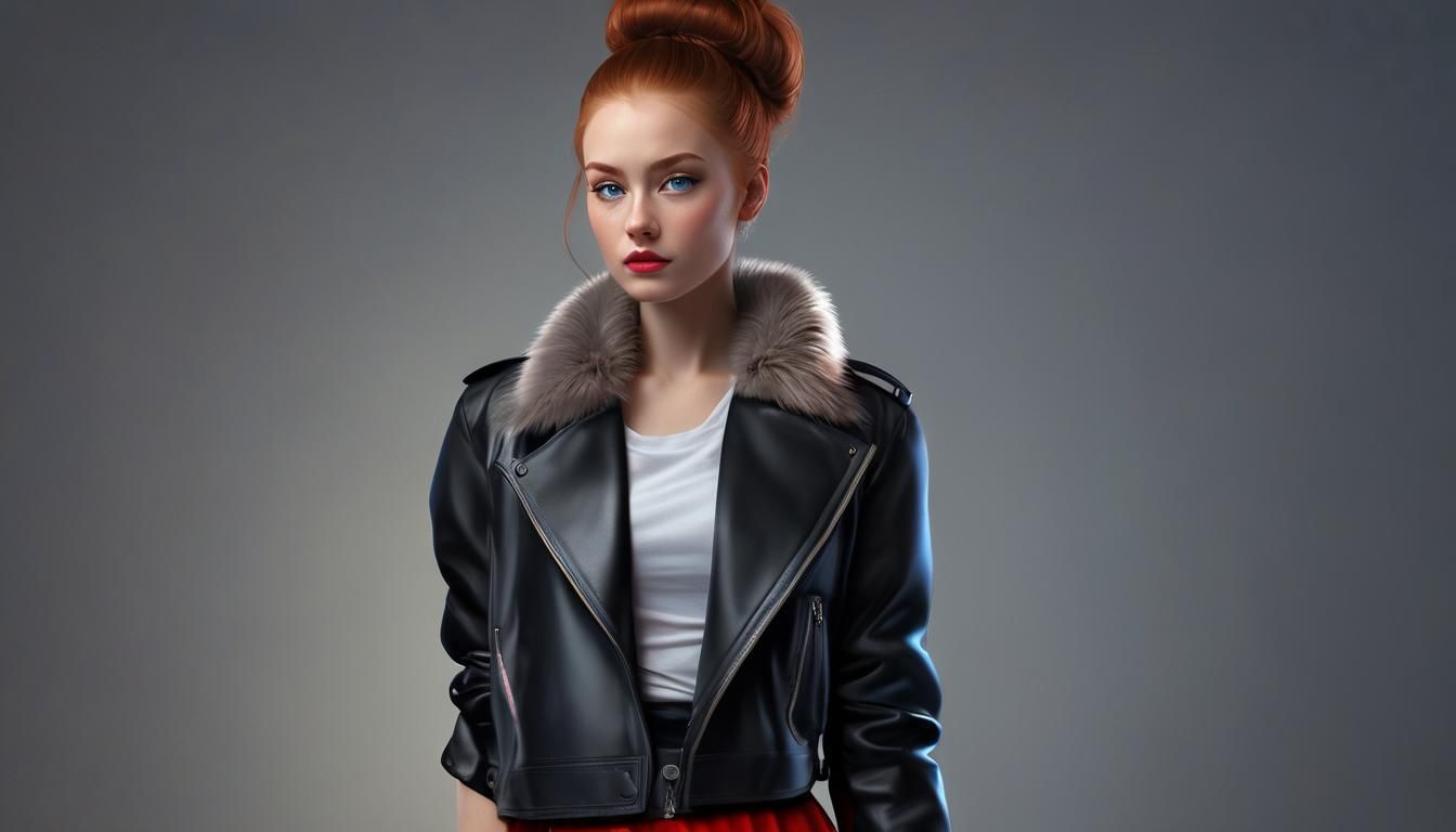 Glamorous Woman in Digital Art Style