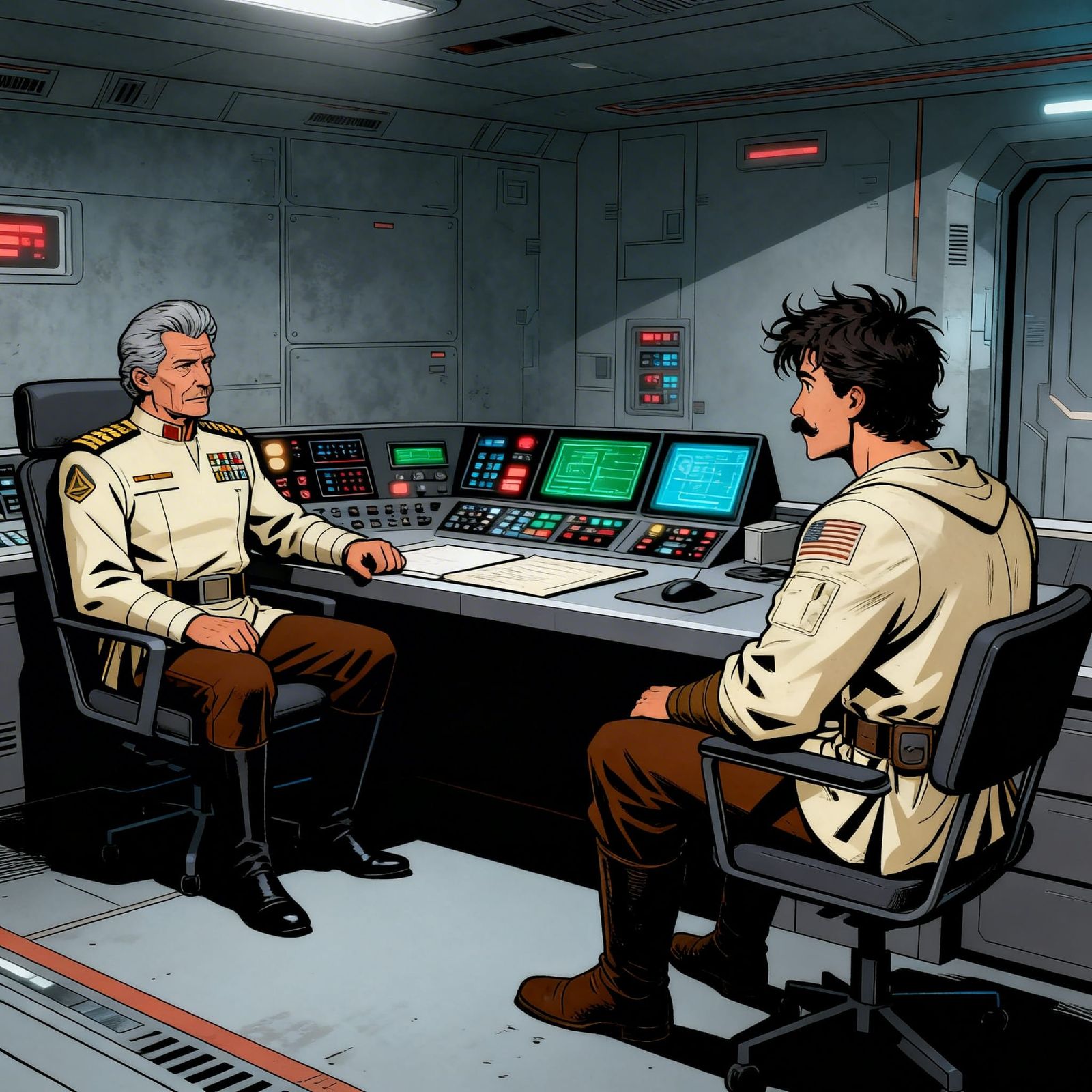 Heroic Jesus Blasco Style Space Station Scene