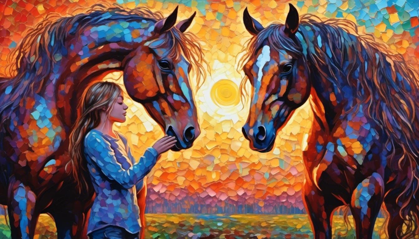 Owner and horse deeply appreciate each other