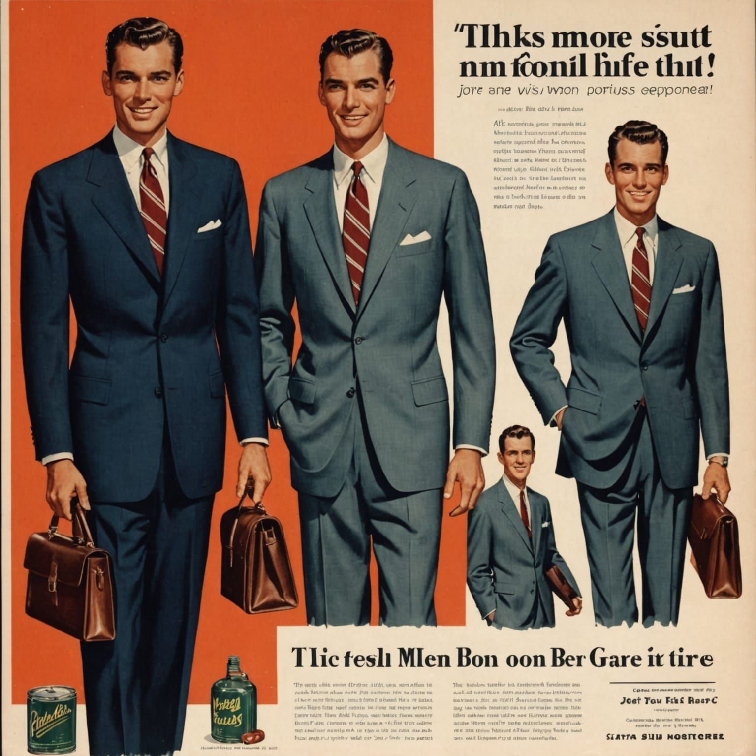Classic Fifties Men's Suit Vintage Advertisement