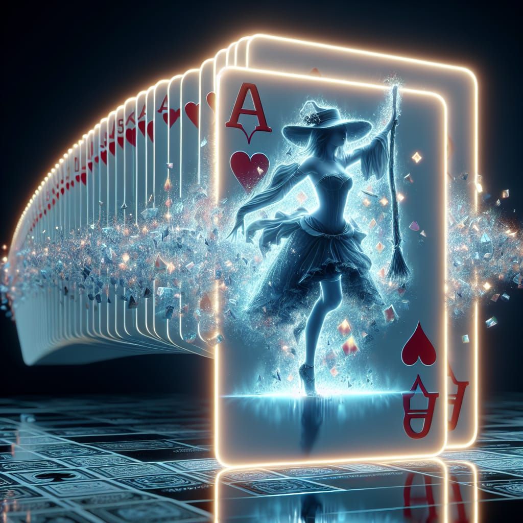 Ethereal Dancer Emerges from Ace of Hearts