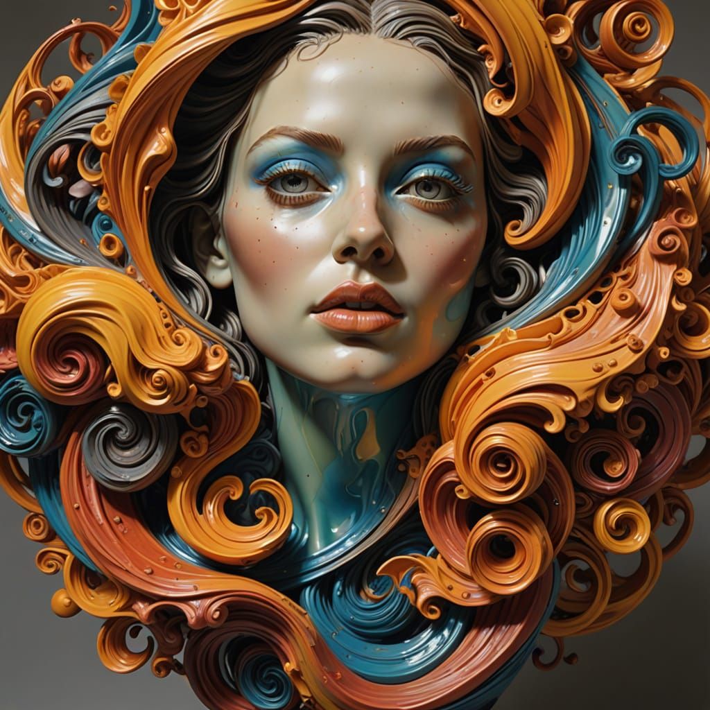 Hyperrealistic Sculpture of Reflected Glory