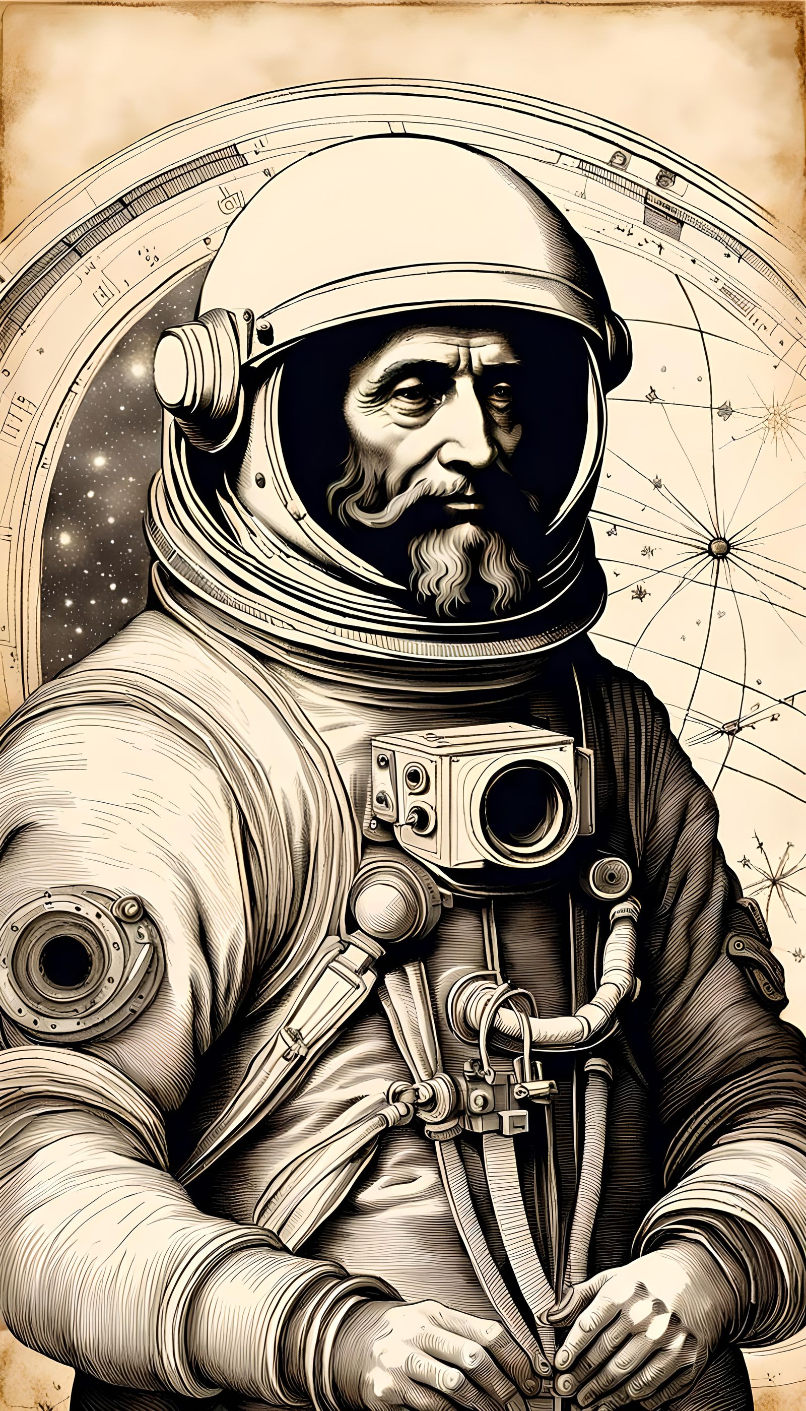 Da Vinci as an Astronaut Concept
