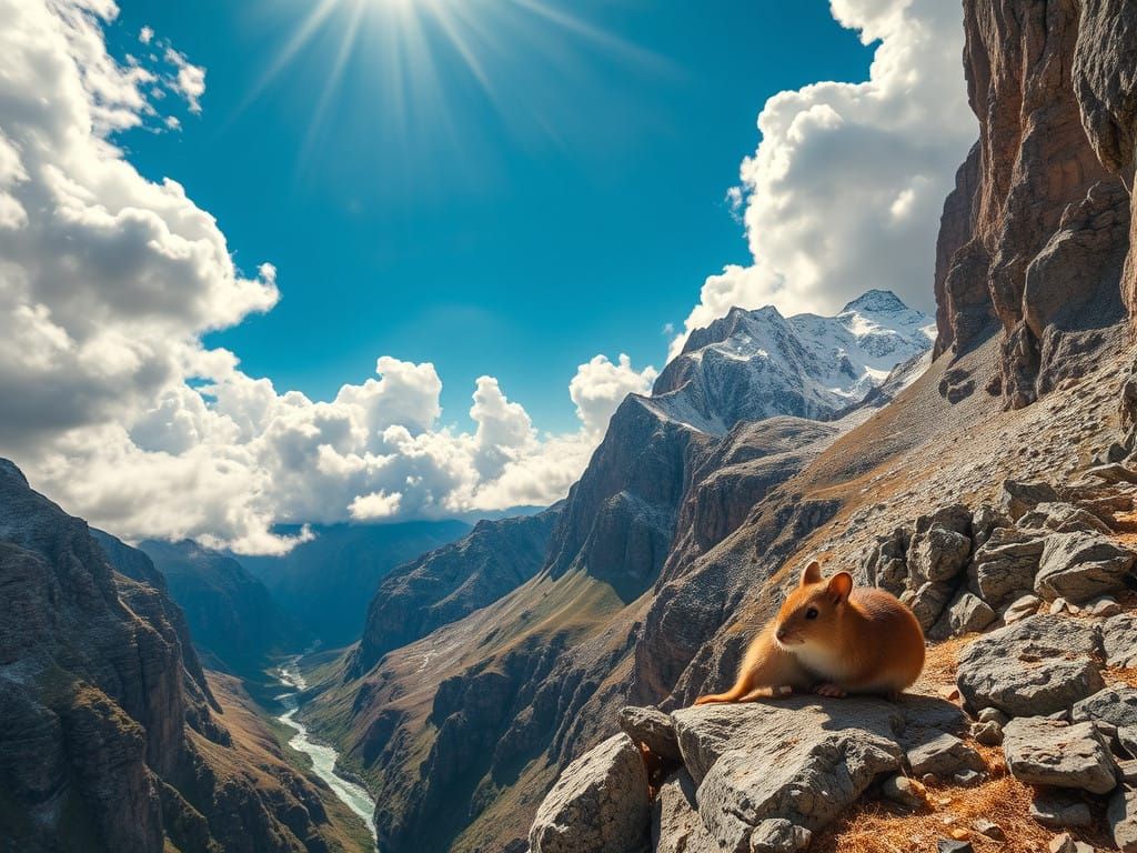 Mountain Ibex Roam Slopes in Breathtaking Alpine Landscape