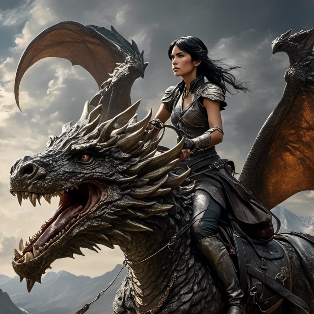 Dragon Rider Portrait in Hyperrealistic Style