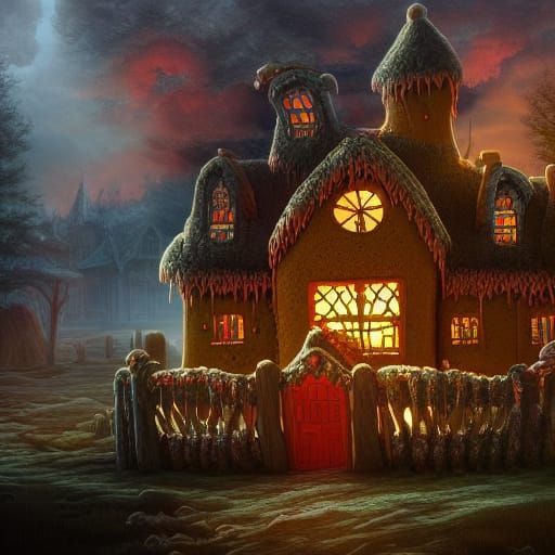 Gingerbread House Witch Arrested for Fraud, Detailed Matte P...