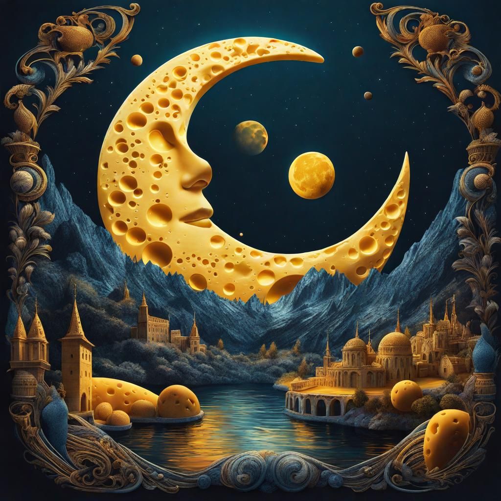 The cheese is made of moon?