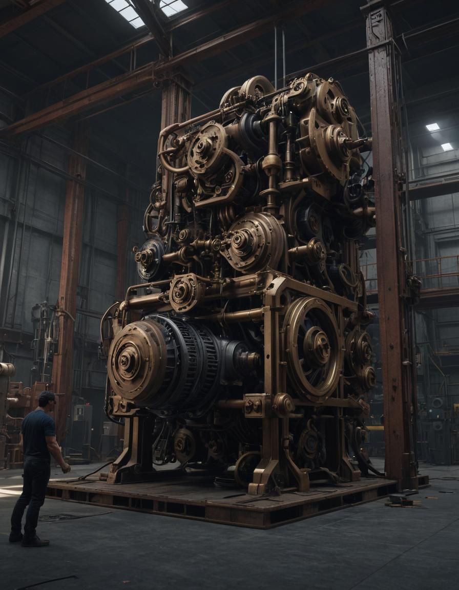 Machinery Building Supermodel in Detailed 3D Shading