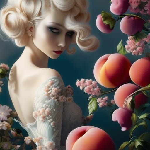 Peaches and Cream: A Digital Illustration