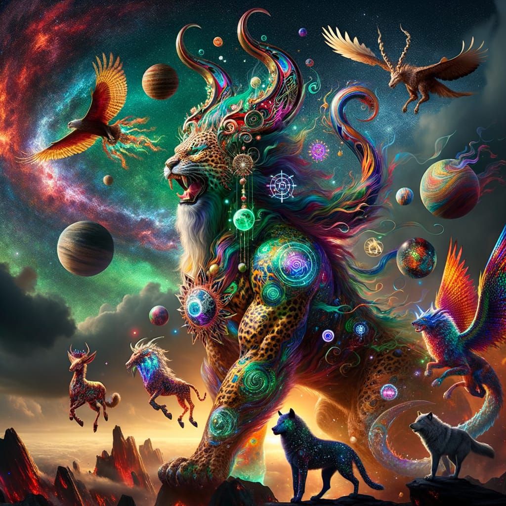 Spectacular Hybrid Lord with Mythical Beasts