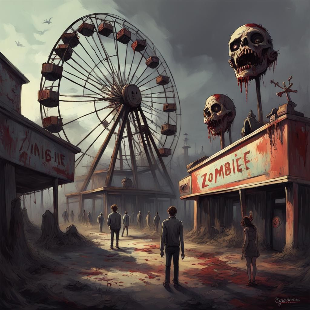 Creepy Abandoned Zombie Theme Park