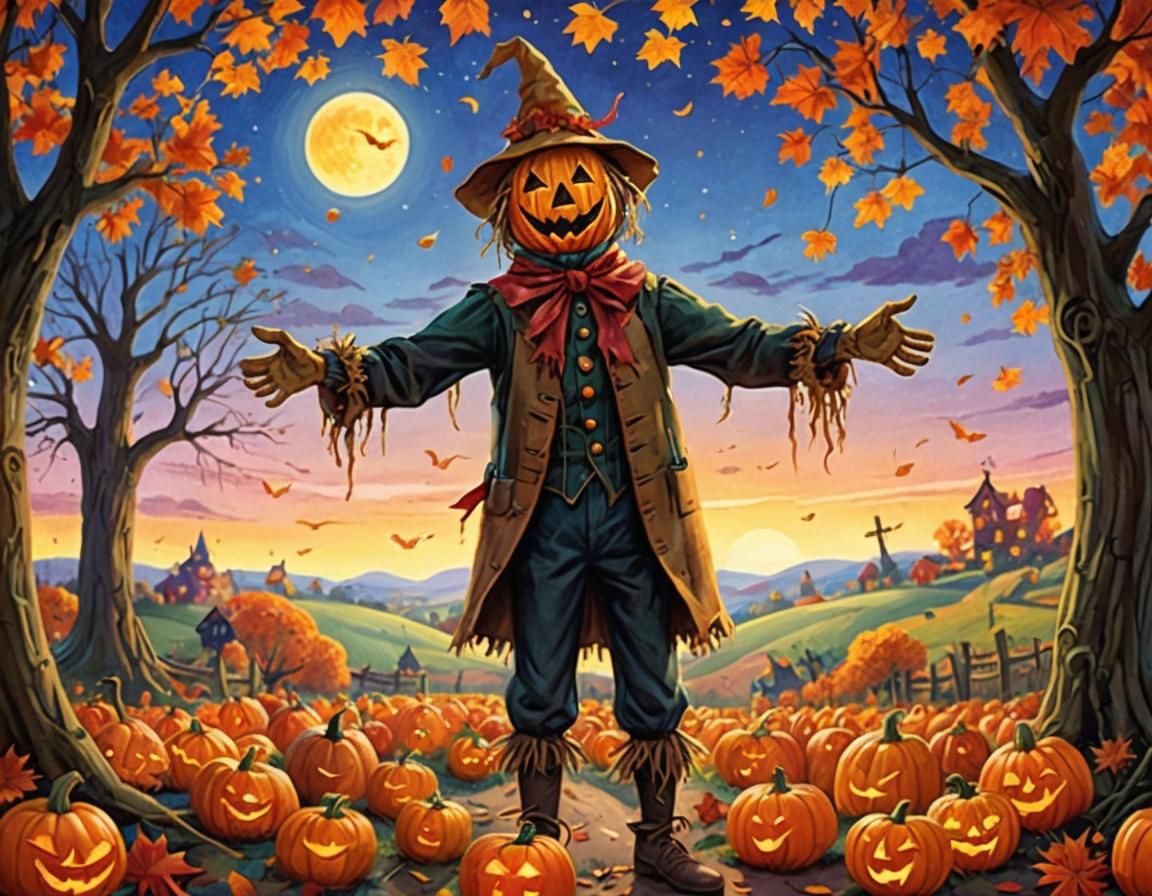 Whimsical scarecrow