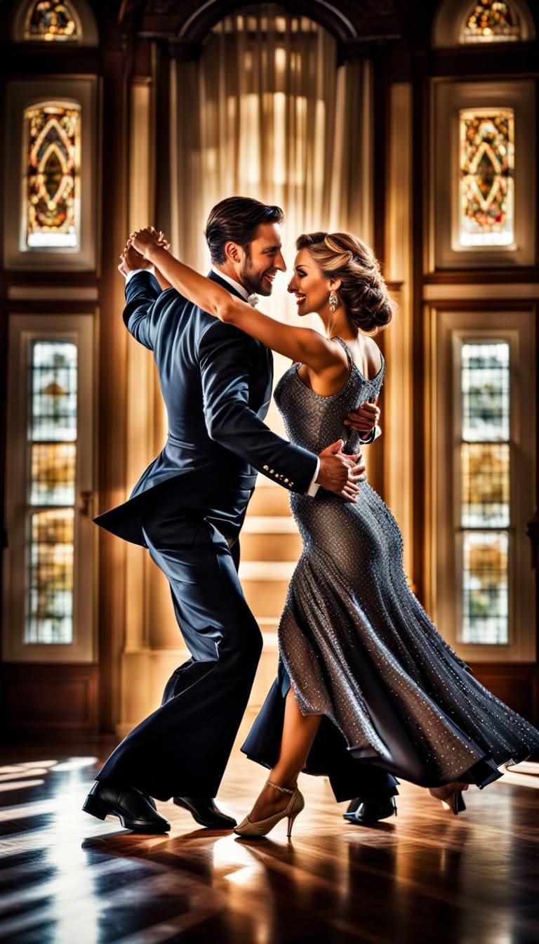 Energetic Quickstep Dance in Hyperrealistic Detail