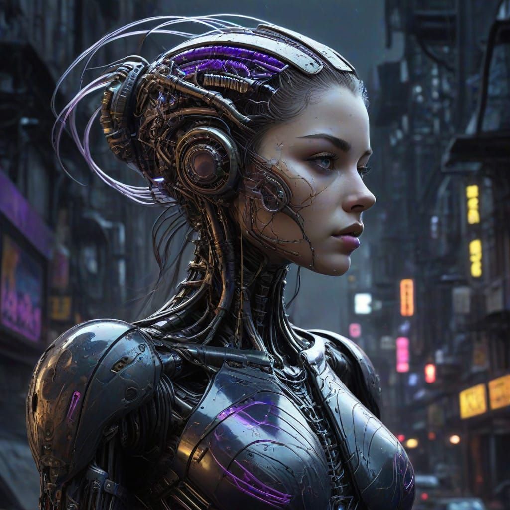 Cyborg Girl Unleashes Urban Mysticism in Dark, Ghibli-Inspir...