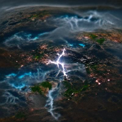 Psychedelic Earth: Lightning Storms from Space
