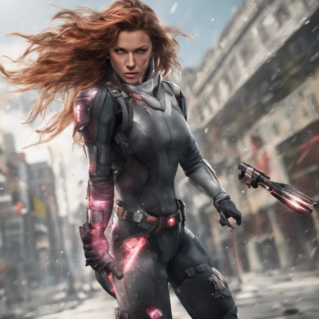 Black Widow: Hyperrealistic Color Portrait in 8K