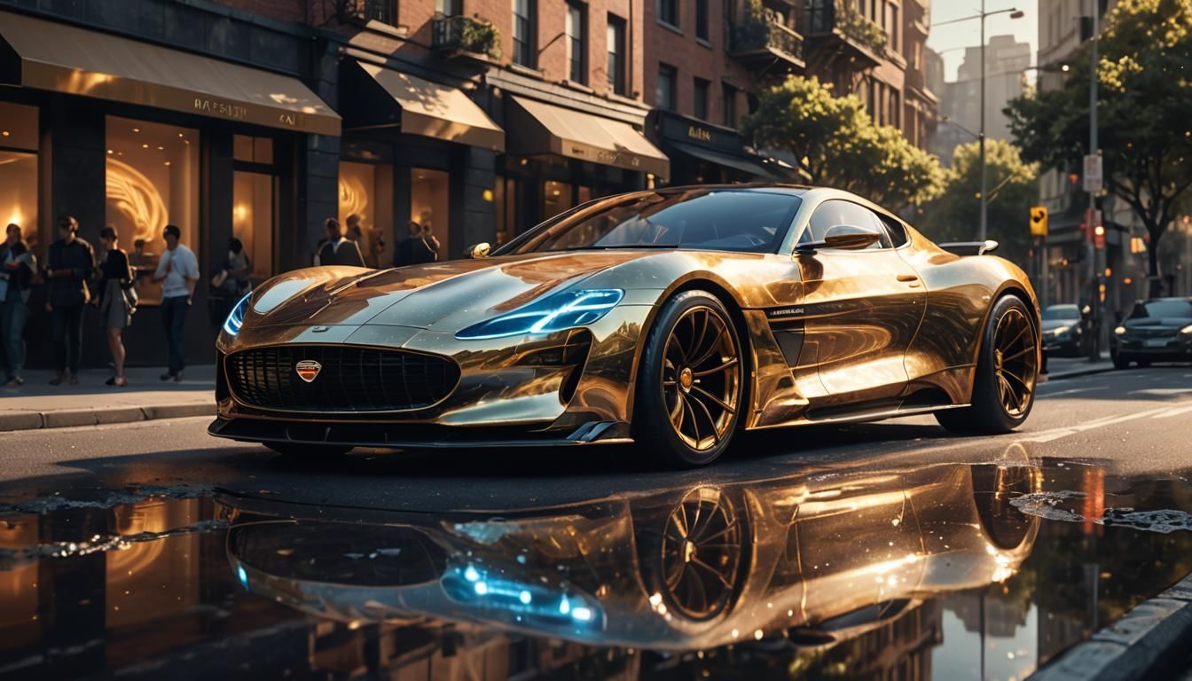 Serpentine Luxury Car in Hyper-Realistic Digital Art