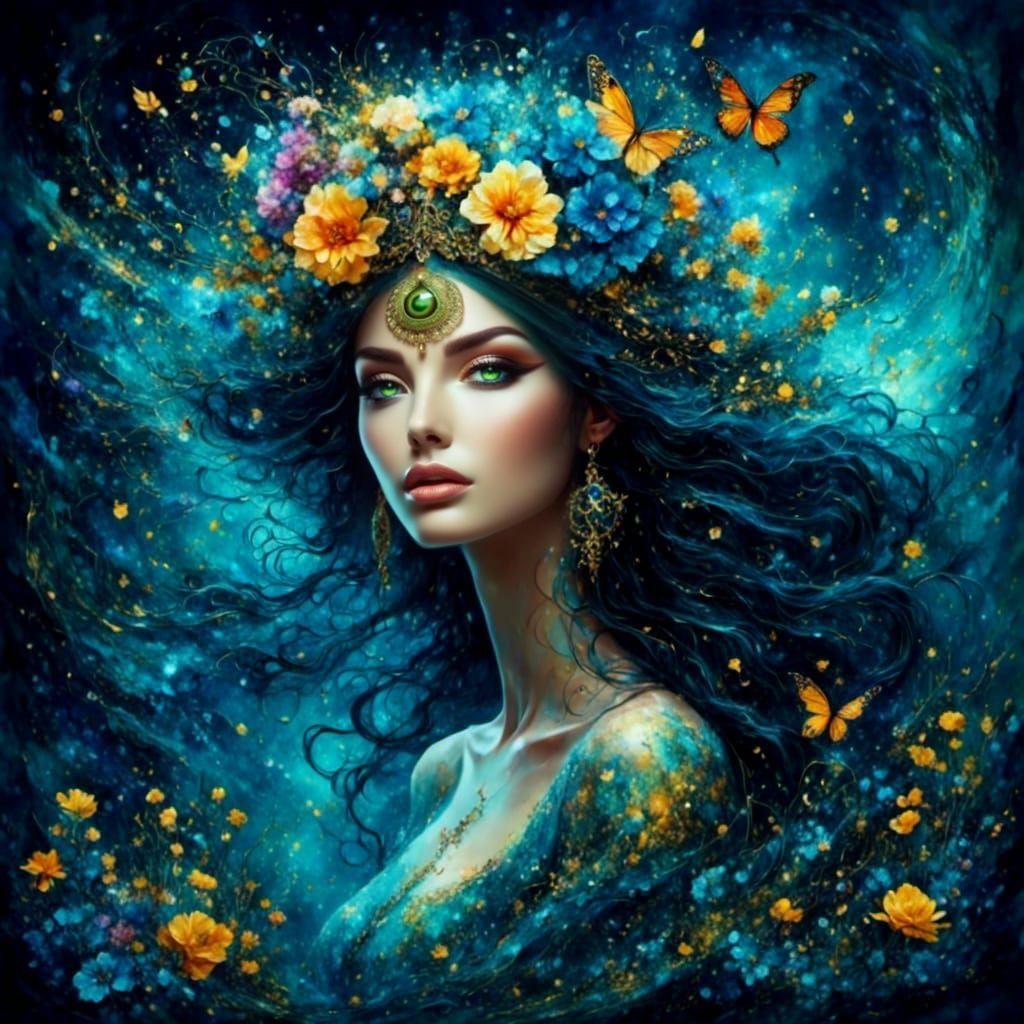 Dreamy Surreal Portrait in Magical Realism Style