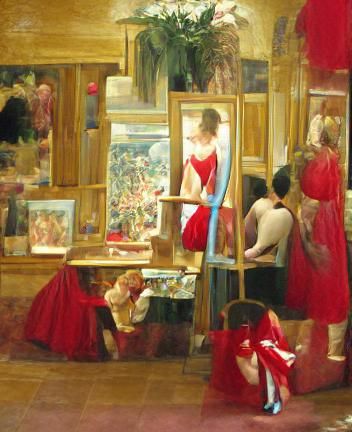 Girl in Red Dress Portrait