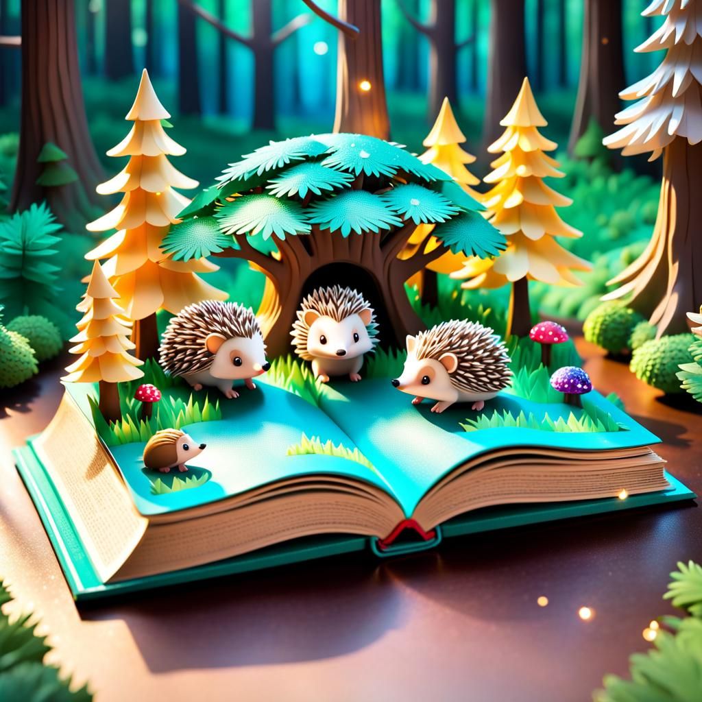 Magical Forest Pop-Up Book Scene