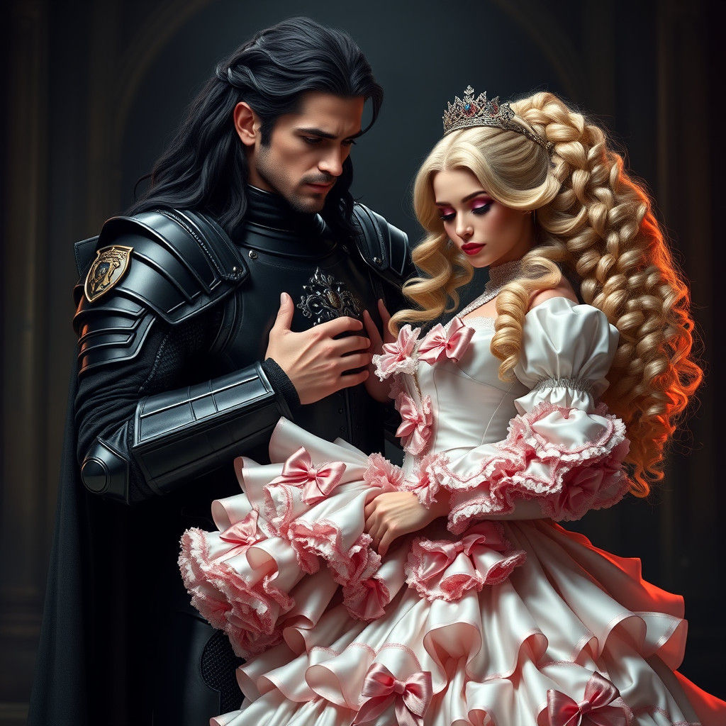 Dark Knight and Princess Bride Embrace