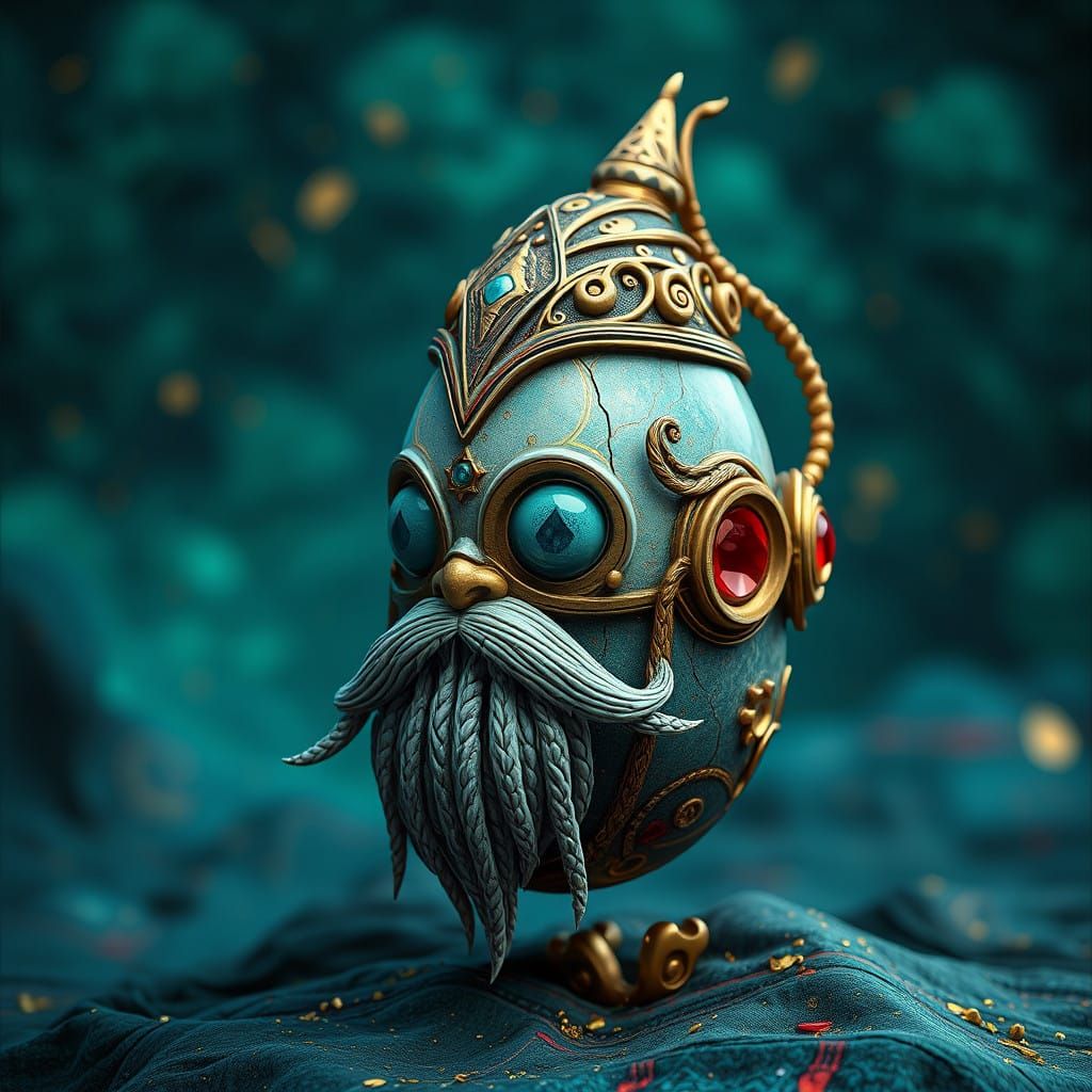 Egg of the Ancients in Futuristic High-Fantasy Style