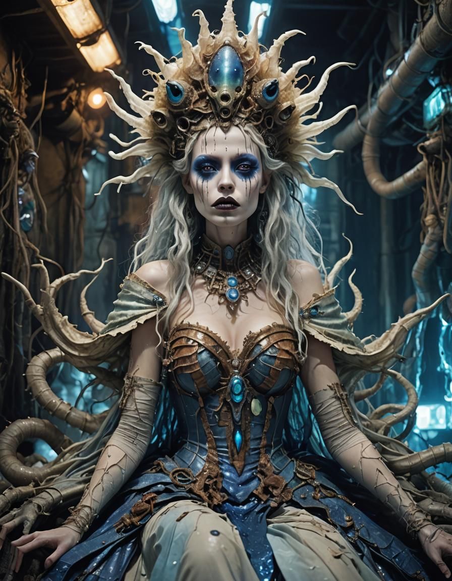 Sewer Queen in Garbage Headdress: Gonzo Fantasy