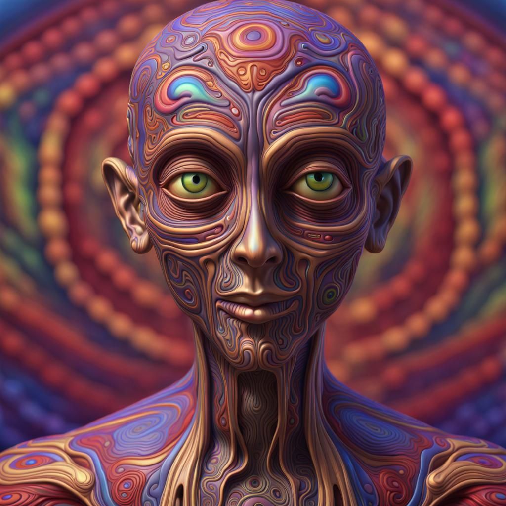 Alex Grey Tool Bobblehead: 3D Digital Art