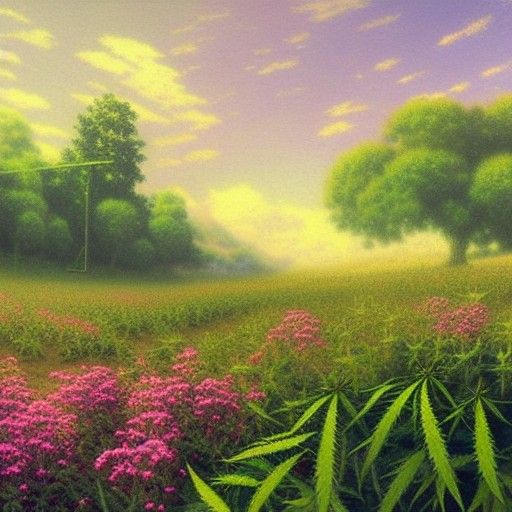 field of cannabis