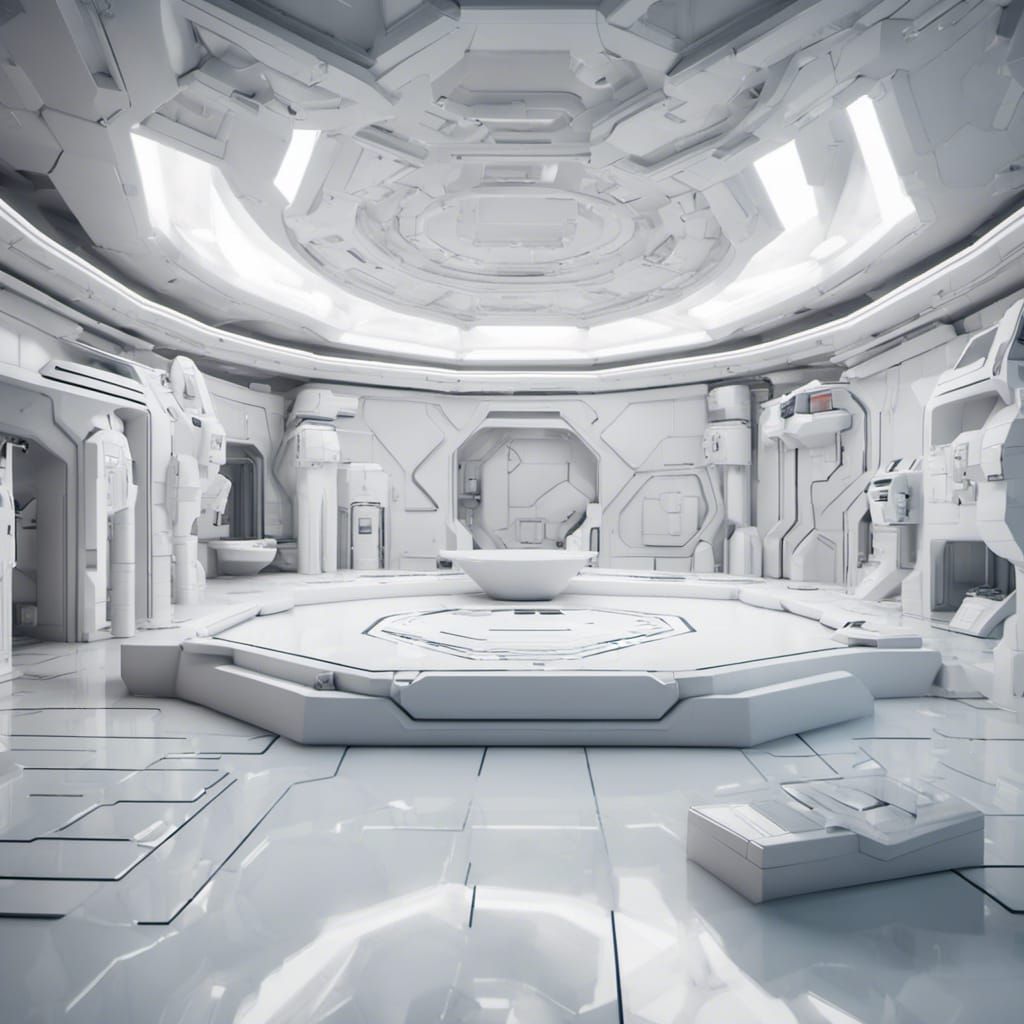 Futuristic Isometric Arena in Star Wars Style