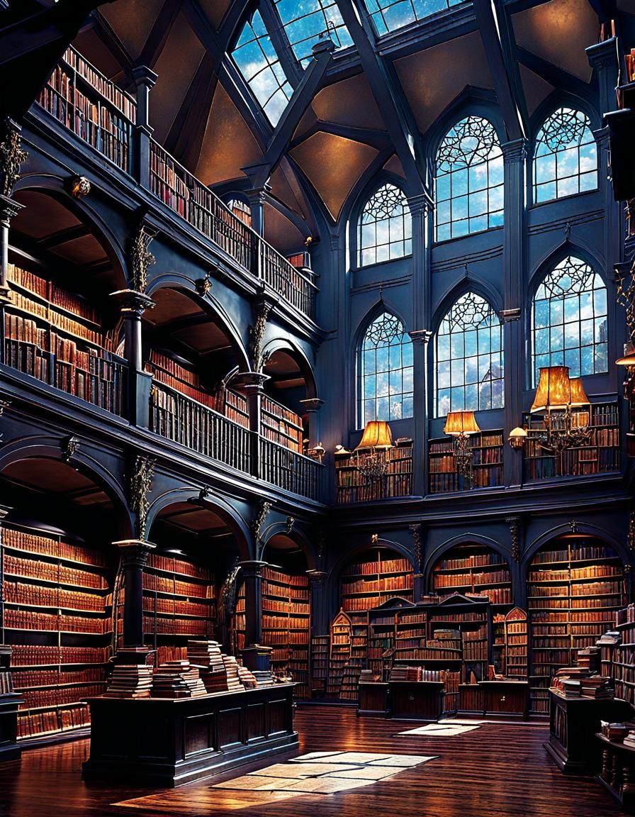 Enchanting Magical Store with Floating Books, Digital Matte ...