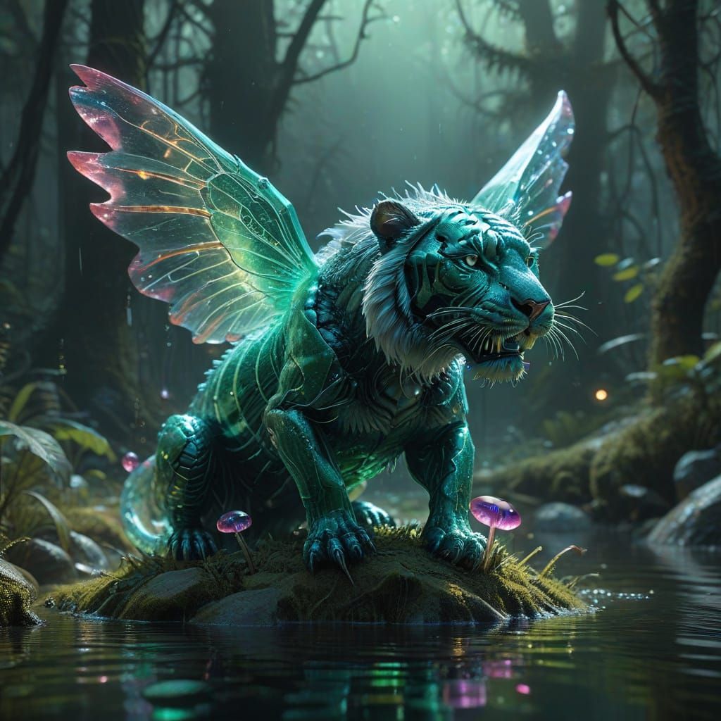 Hyperrealistic Gelatinous Visions in Art Deco Style