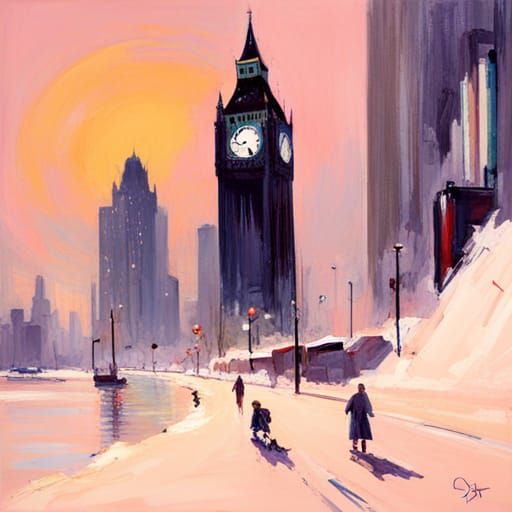 Abstract Graphic Art in 80s Style