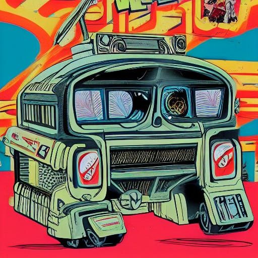 Retro Sci-Fi Cartoon Characters from a Distorted Mind