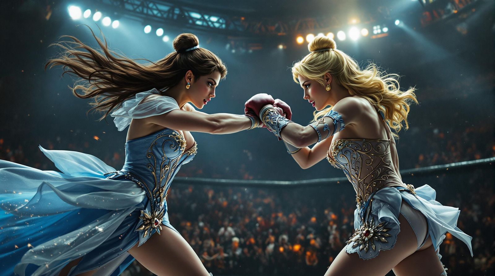 Princesses Clash in High-Definition Hyper-Realistic Cage Mat...