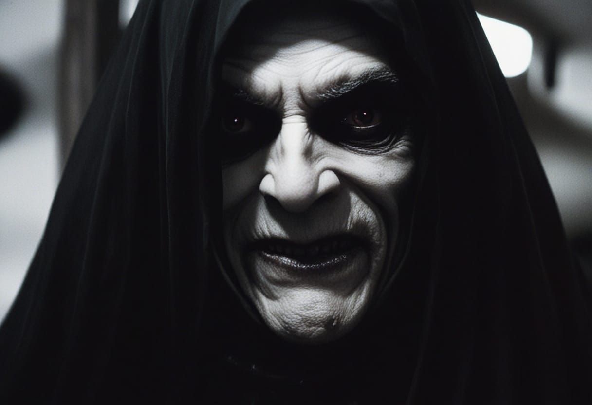 Eerie Desert Nightmare: A Close-Up of a Terrifying Alien Dem...