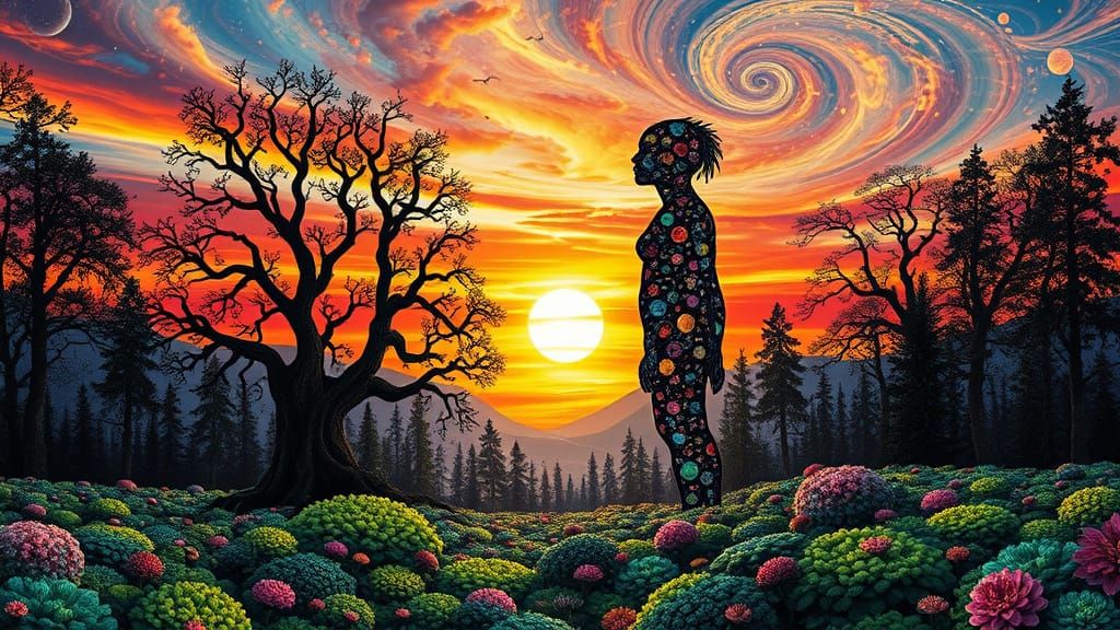 Surreal Paper Collage Art of Infinite Consciousness