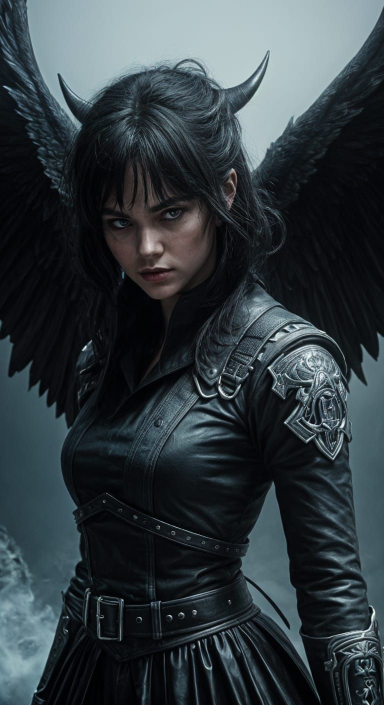 Dramatic Portrait: Demon and Angel in Contrast